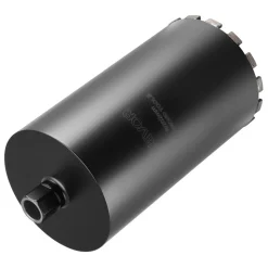 VEVOR Core Drill Bit, 2-1/2 inch Diameter, 9-1/2 inch Drilling Depth, 5/8-11 Internal Thread, Diamond Dry Coring Bit with 3 Adapters, Pilot Drill and Hex Wrench, for Concrete, Red Bricks, and Masonry