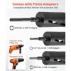 VEVOR Core Drill Bit, 3-1/2 inch Diameter, 9-1/2 inch Drilling Depth, 5/8-11 Internal Thread, Diamond Dry Coring Bit with 3 Adapters, Pilot Drill and Hex Wrench, for Concrete, Red Bricks, and Masonry