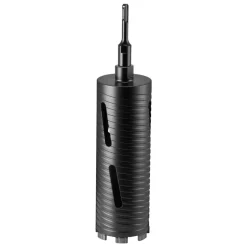 VEVOR Core Drill Bit, 3-1/2 inch Diameter, 9-1/2 inch Drilling Depth, 5/8-11 Internal Thread, Diamond Dry Coring Bit with 3 Adapters, Pilot Drill and Hex Wrench, for Concrete, Red Bricks, and Masonry