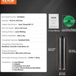 VEVOR Core Drill Bit, 2.5