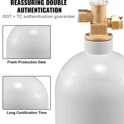 VEVOR CO2 Regulator Gauge with 0-60PSI, Heavy Duty CO2 Gauge Gas System, Draft Beer Regulator with Adjustable Pressure Regulator, Check Valve for Draft Beer Homebrew (5 LBS CO2 Tank)