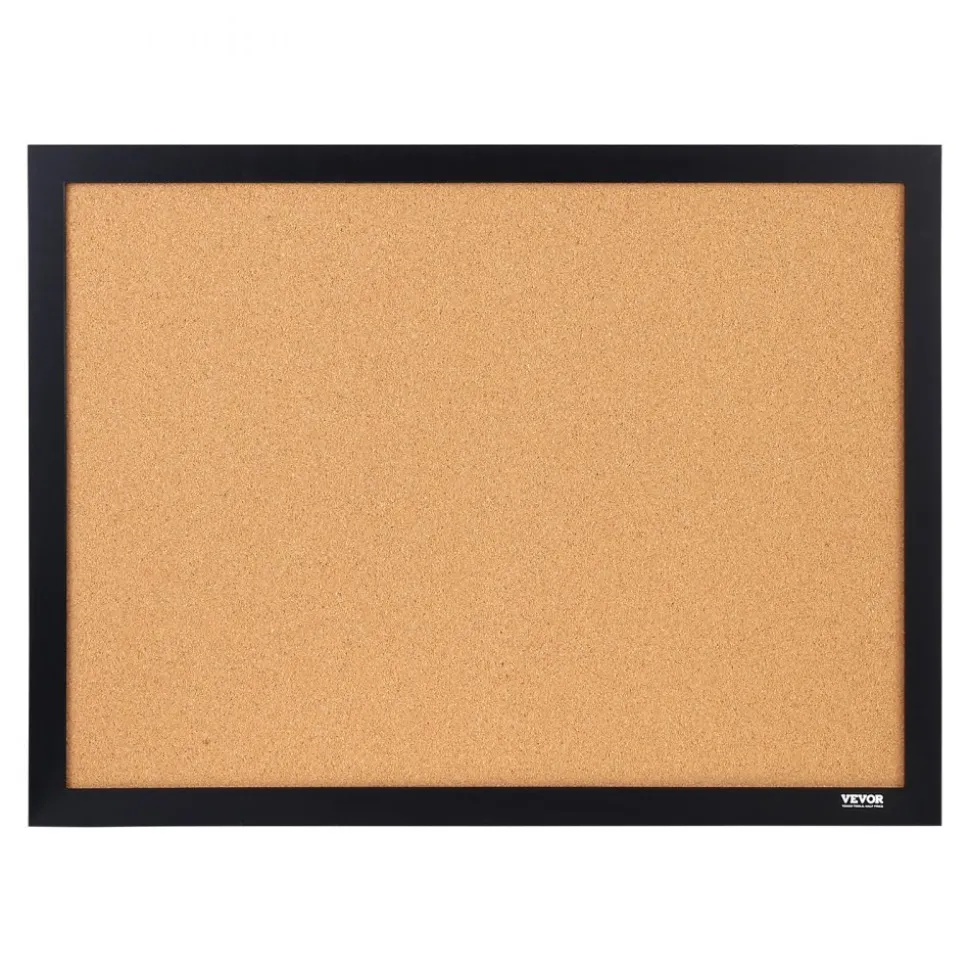 VEVOR Cork Board, 36x24 inches Bulletin Board with MDF Sticker Frame, Vision Board Includes 10 Pushpins, for Display and Decoration in Office Home and School