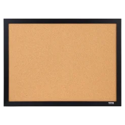 VEVOR Cork Board, 24 x 18 inches, Double-sided Bulletin Board with MDF Sticker Frame, Vision Board Includes 10 Pushpins, for Display and Decoration in Office Home and School