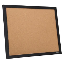 VEVOR Cork Board, 24 x 18 inches, Double-sided Bulletin Board with MDF Sticker Frame, Vision Board Includes 10 Pushpins, for Display and Decoration in Office Home and School