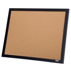 VEVOR Cork Board, 24 x 18 inches, Double-sided Bulletin Board with MDF Sticker Frame, Vision Board Includes 10 Pushpins, for Display and Decoration in Office Home and School