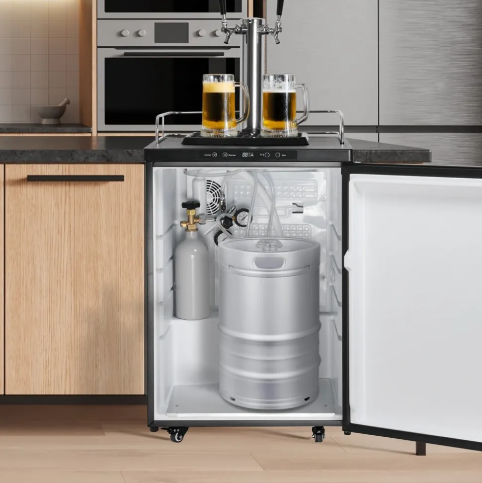 VEVOR CO2 Tank, 2.5 lbs New Aluminum Alloy Cylinder, CO2 Air Tank with Light Gray Spray Coating, CGA320 Valve & Adjustable Pressure, DOT Approved Cylinder for Draft Beer Dispensing and Soda Maker
