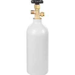 VEVOR CO2 Tank, 2.5 lbs New Aluminum Alloy Cylinder, CO2 Air Tank with Light Gray Spray Coating, CGA320 Valve & Adjustable Pressure, DOT Approved Cylinder for Draft Beer Dispensing and Soda Maker