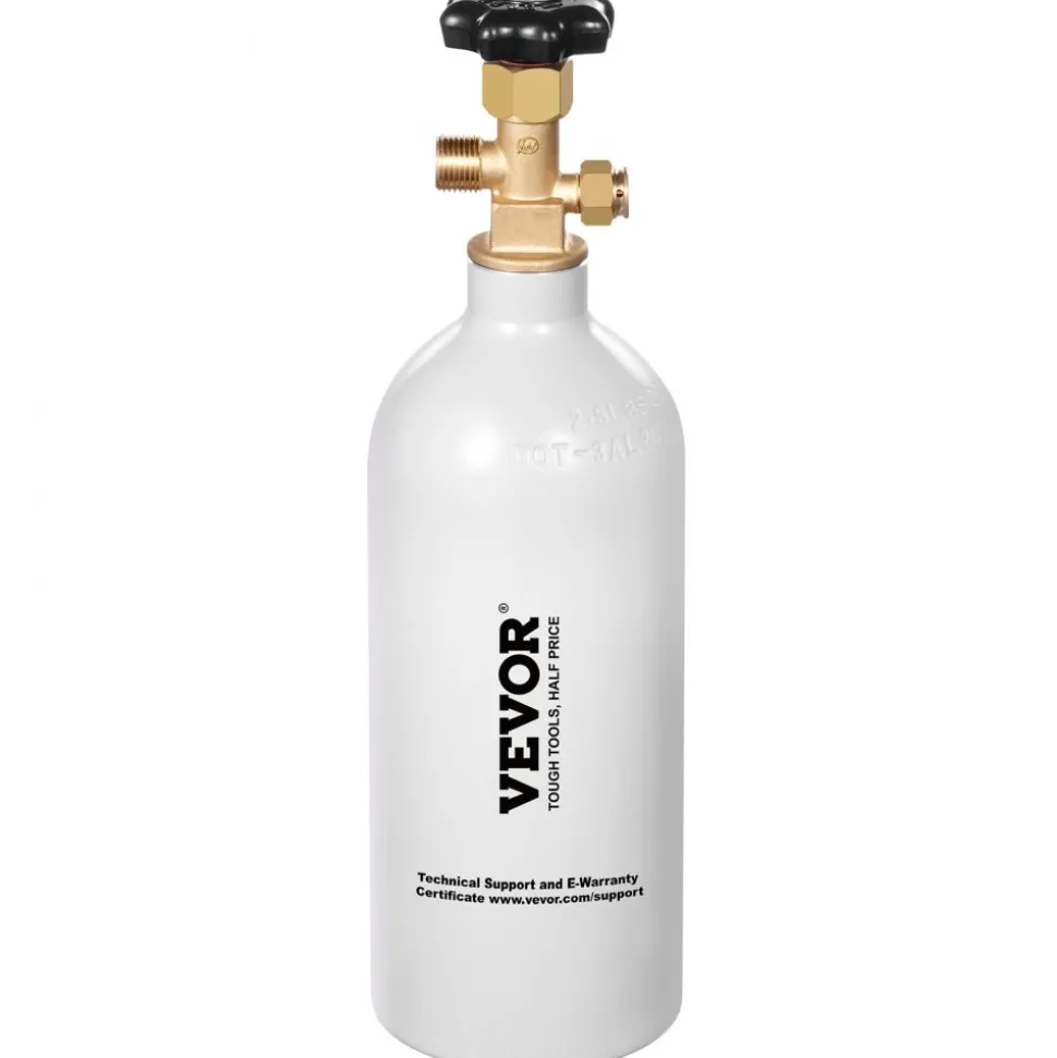 VEVOR CO2 Tank, 2.5 lbs New Aluminum Alloy Cylinder, CO2 Air Tank with Light Gray Spray Coating, CGA320 Valve & Adjustable Pressure, DOT Approved Cylinder for Draft Beer Dispensing and Soda Maker