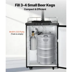 VEVOR CO2 Tank, 2.5 lbs New Aluminum Alloy Cylinder, CO2 Air Tank with Light Gray Spray Coating, CGA320 Valve & Adjustable Pressure, DOT Approved Cylinder for Draft Beer Dispensing and Soda Maker