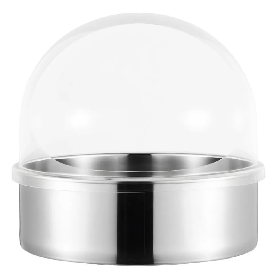 VEVOR Cotton Candy Machine Cover, Transparent Acrylic Dome Bubble Shield, Cotton Candy Machine Bubble Shield Compatible with 20.5in Cottons Candies Machines Bowl for Party, Shops, Bottom Groove Design
