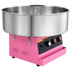 VEVOR Cotton Candy Machine Commercial 1000W Electric Candy Floss Maker Pink, Ideal for Home, Carnival, Birthday, Family Party, Easy Use with 20.5 in Stainless Steel Bowl, Storage Tray and Sugar Scoop