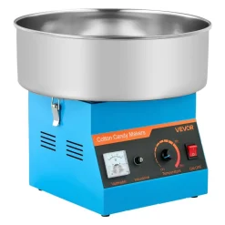 VEVOR Cotton Candy Machine Commercial, 1000W Electric Candy Floss Maker, Easy Use with 15 inch Stainless Steel Bowl and Sugar Scoop, Makes Hard Candy for Home Kids Birthday, Family Party, Blue