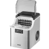 VEVOR Countertop Ice Maker, 32 Cubes Ready in 15 Mins, 46lbs in 24Hrs, Self-Cleaning Portable Ice Maker with Convenient Ice Transfer, Ice Machine with 3 Sizes Ice Cube for Home Kitchen Office Party