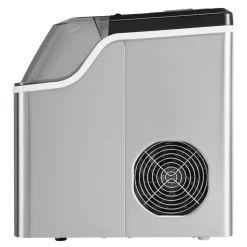 VEVOR Countertop Ice Maker, 32 Cubes Ready in 15 Mins, 46lbs in 24Hrs, Self-Cleaning Portable Ice Maker with Convenient Ice Transfer, Ice Machine with 3 Sizes Ice Cube for Home Kitchen Office Party