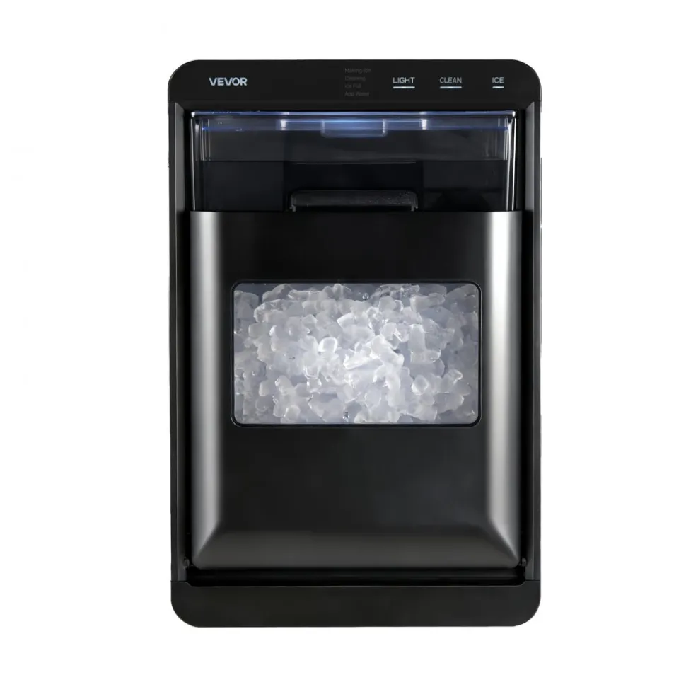 VEVOR Countertop Ice Maker, 44 lbs per Day, Self-Cleaning Portable Machine with Scoop, Drawer-Style Ice Access, Nugget Ice-Making Machine with Chewable Ices for Home, Kitchen, Office, Bar & Party