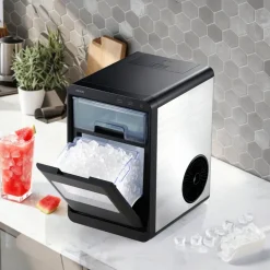 VEVOR Countertop Ice Maker, 44 lbs per Day, Self-Cleaning Portable Machine with Scoop, Drawer-Style Ice Access, Nugget Ice-Making Machine with Chewable Ices for Home, Kitchen, Office, Bar & Party