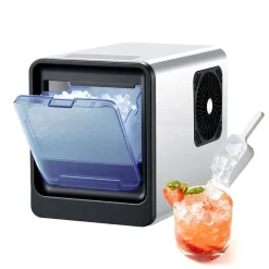 VEVOR Countertop Ice Maker, 33 lbs per Day, Self-Cleaning Portable Machine with Scoop, Drawer-Style Ice Access, Nugget Ice-Making Machine with Chewable Ices for Home, Kitchen, Office, Bar & Party