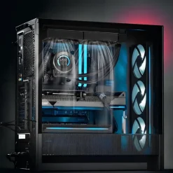 VEVOR CPU Liquid Cooler, AIO CPU Water Cooler - 120mm PWN Fans, Pump, 1.8'' Display, Max. 2200RPM CPU Cooling Fan, Efficient Black PC Water Cooler for Intel 115X/1366/2011/1700/1200, AMD AM4/AM5