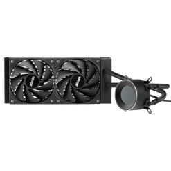 VEVOR CPU Liquid Cooler, AIO CPU Water Cooler - 120mm PWN Fans, Pump, 1.8'' Display, Max. 2200RPM CPU Cooling Fan, Efficient Black PC Water Cooler for Intel 115X/1366/2011/1700/1200, AMD AM4/AM5