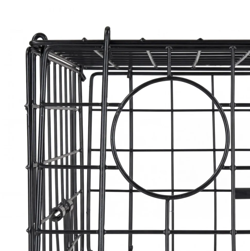 VEVOR Crab Trap, 2 Packs, 24.4x24.4x11.8 inch Heavy Duty Large Crab Pot Trap for Dungeness, Black PVC Coated Wire Mesh for Stealth, with Gauge, Red/White Float, 100ft Leaded Core Rope, and Gloves