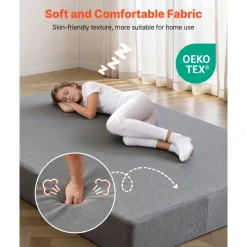 VEVOR Crash Pad, 6 x 4 ft Crash Pad for Kids Sensory with Soft Thick Foam and Washable Cover, Giant Pillow Mat Large Sensory Room Equipment for Children and Adults Jumping, Play, Climbing & Gymnastics
