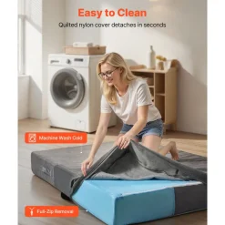 VEVOR Crash Pad, 6 x 4 ft Crash Pad for Kids Sensory with Soft Thick Foam and Washable Cover, Giant Pillow Mat Large Sensory Room Equipment for Children and Adults Jumping, Play, Climbing & Gymnastics