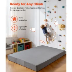 VEVOR Crash Pad, 6 x 4 ft Crash Pad for Kids Sensory with Soft Thick Foam and Washable Cover, Giant Pillow Mat Large Sensory Room Equipment for Children and Adults Jumping, Play, Climbing & Gymnastics