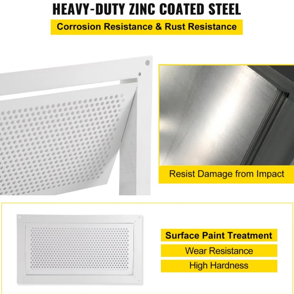 VEVOR Crawl Space Flood Vent Foundation Flood Vent 8"Height x 16"Width Wall Vent