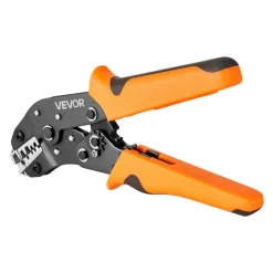 VEVOR Crimping Tool, 24-10 AWG Ratcheting Wire Crimper Tool, Labor-Saving Electrical Terminal Crimp Pliers with Clear Metric & AWG Markings, Quick Release, Adjustable Pressure for Multiple Terminals