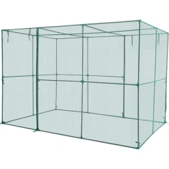 VEVOR Crop Cage, 9.5 x 6.36 x 6.36 ft Plant Protection Tent with Zippered Door, Wind-Resistant Tall Crop Cage, Easy to Install, Outdoor Raised Bed Cover, Tomato Plant Netting for Garden Patio Lawn