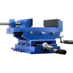 VEVOR Cross Slide Drill Press Vise, 4 Inch Jaw Width, 2 Way X-Y Axis Bench Vise, 3.5 Inch Max Jaw Opening, Heavy Duty Cast Iron, Workbench Vice Clamp, for Woodworking Drilling CNC Milling Machine