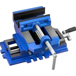 VEVOR Cross Slide Drill Press Vise, 4 Inch Jaw Width, 2 Way X-Y Axis Bench Vise, 3.5 Inch Max Jaw Opening, Heavy Duty Cast Iron, Workbench Vice Clamp, for Woodworking Drilling CNC Milling Machine