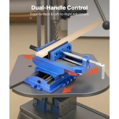 VEVOR Cross Slide Drill Press Vise, 4 Inch Jaw Width, 2 Way X-Y Axis Bench Vise, 3.5 Inch Max Jaw Opening, Heavy Duty Cast Iron, Workbench Vice Clamp, for Woodworking Drilling CNC Milling Machine