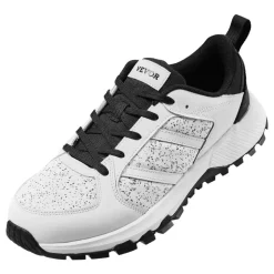 VEVOR Cross Training Shoes, M Width Sneakers US Size 10, Wide Toe Box Shoes with Arch Support & Adjustable Lace-up, Training Shoes for Running, Gymnastics, Dog Walking, and Weightlifting (White)