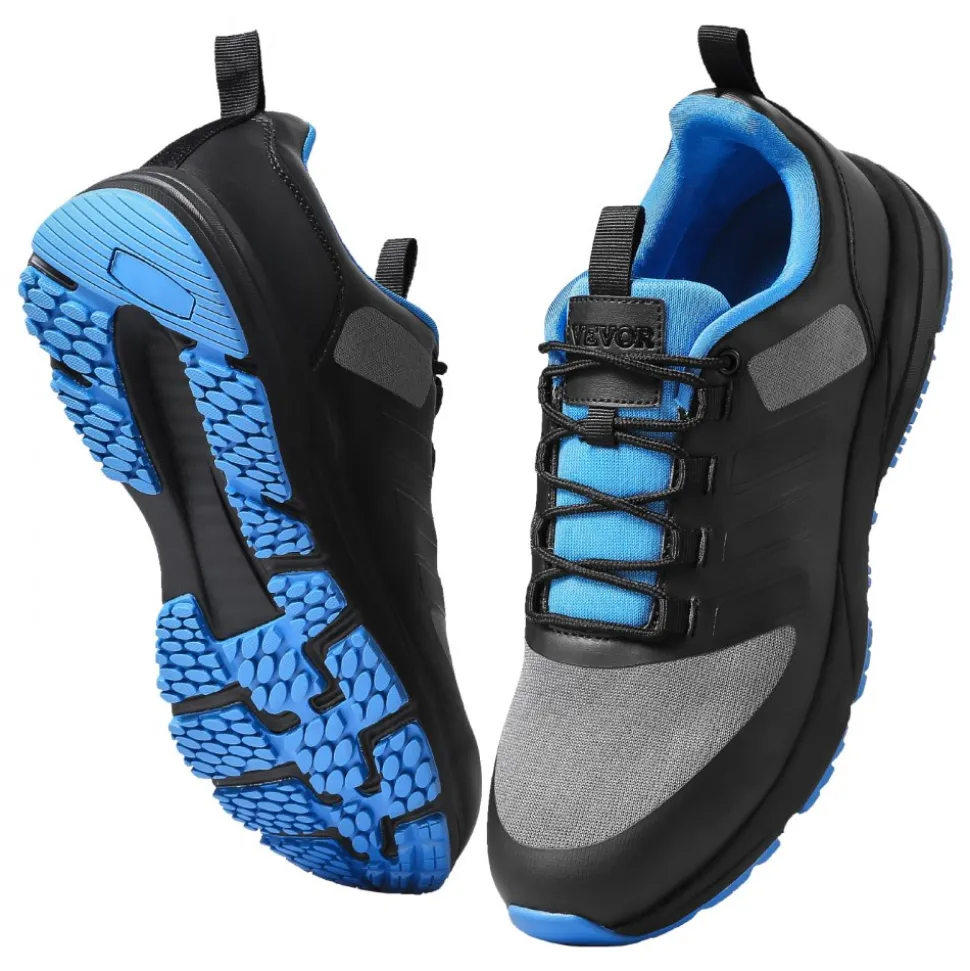 VEVOR Cross Training Shoes, M Width Sneakers US Size 9, Wide Toe Box Shoes with Arch Support & Adjustable Lace-up, Training Shoes for Running, Gymnastics, Dog Walking, and Weightlifting (Black)