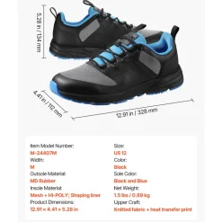 VEVOR Cross Training Shoes, M Width Sneakers US Size 9, Wide Toe Box Shoes with Arch Support & Adjustable Lace-up, Training Shoes for Running, Gymnastics, Dog Walking, and Weightlifting (White)