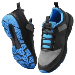 VEVOR Cross Training Shoes, W Width Sneakers US Size 8, Wide Toe Box Shoes with Arch Support & Adjustable Lace-up, Training Shoes for Running, Gymnastics, Dog Walking, and Weightlifting (Black)