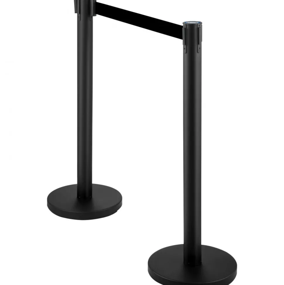 VEVOR Crowd Control Stanchions, 6-Pack Crowd Control Barriers with 3PCS 6.5FT Retractable Belt, Stanchion Posts Queue Pole for Crowd Control Barriers, Easy Assembly