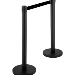 VEVOR Crowd Control Stanchions, 6-Pack Crowd Control Barriers with 3PCS 6.5FT Retractable Belt, Stanchion Posts Queue Pole for Crowd Control Barriers, Easy Assembly