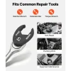 VEVOR Crowfoot Wrench Set, 1/2" and 3/8" Drive, 21-Piece Metric Dual-Drive Flare Nut Crows Foot Wrenches, with Storage Case, Dual Size Markings on Tools and Case, for Maintenance