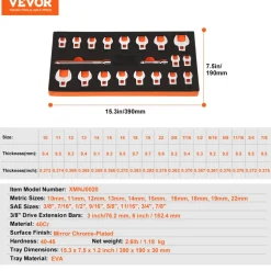 VEVOR Crowfoot Wrench Set, 3/8
