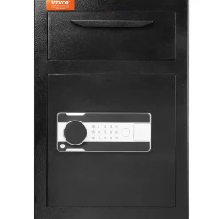 VEVOR 2.5 Cub Depository Safe, Deposit Safe with Drop Slot, Electronic Code Lock and 2 Emergency Keys, 20.27'' x 13.97'' x 13.97'' Business Drop Slot Safe for Cash, Mail in Home, Hotel, Office
