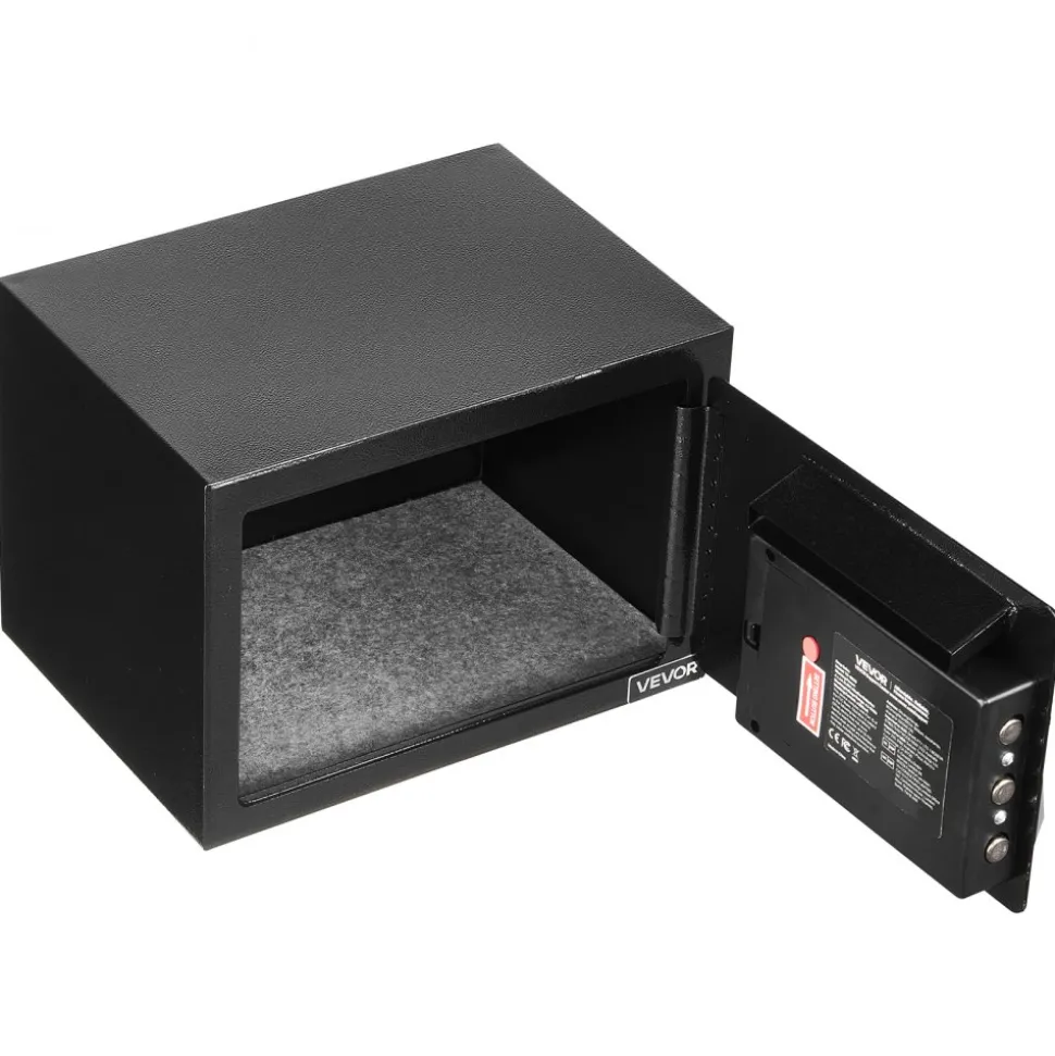 VEVOR 0.6 Cubic Feet Drop Safe, Drop Slot Safe Box with Password and Turn Knob, Heavy Duty Compact Cash Depository Box with a Front Lock Slot for Cash, Bank Slips, Jewelry, Documents, Bills, Black