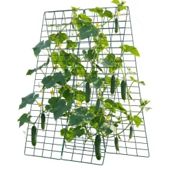 VEVOR Cucumber Trellis 4 Pack, A-Frame Garden Trellises for Raised Bed, Metal Rustproof Coating Plant Support for Vine, Climbing Plants, Peas, Beans, Zucchini, Tomato, Flower (46.06 x 16.93 in x 4PCS)