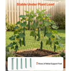VEVOR Cucumber Trellis 4 Pack, A-Frame Garden Trellises for Raised Bed, Metal Rustproof Coating Plant Support for Vine, Climbing Plants, Peas, Beans, Zucchini, Tomato, Flower (38.98 x 15.75 in x 4PCS)
