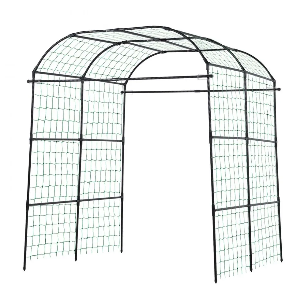 VEVOR Cucumber Trellis, U-Shape Garden Trellises for Raised Bed, Metal Wide Top Arch Plant Support for Vine, Climbing Plants, Peas, Beans, Zucchini, Tomato, Squash, Flower (71.26 x 64.96 x 82.68 in)