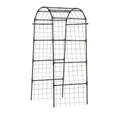 VEVOR Cucumber Trellis, U-Shape Garden Trellises for Raised Bed, Metal Arch Plant Support for Vine, Climbing Plants Outdoor, Peas, Beans, Zucchini, Tomato, Squash, Flower (32.01 x 31.5 x 80.71 in)