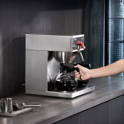 VEVOR 12 Cups Commercial Drip Coffee Maker, Coffee Maker Machine with 3 Glass Carafes and 3 Warmer Plates, Stainless Steel Pour Over Coffee Brewer for Restaurant, Office, Cafe