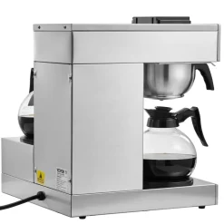 VEVOR 12 Cups Commercial Drip Coffee Maker, Coffee Maker Machine with 3 Glass Carafes and 3 Warmer Plates, Stainless Steel Pour Over Coffee Brewer with Auto Water Intake, for Restaurant Office Cafe