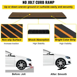 VEVOR Curb Ramp, 2 Pack, 2.6